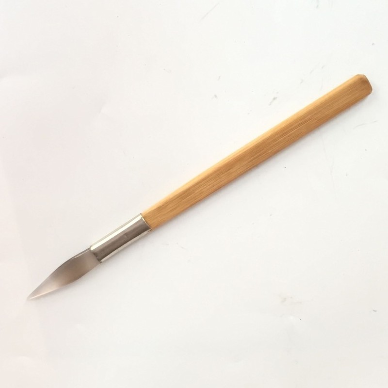 玛瑙竹柄剑形磨光器